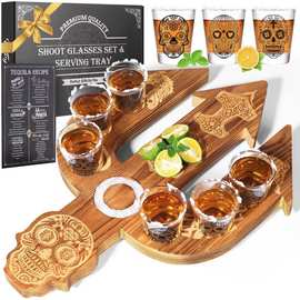 跨境仙人掌造型酒杯架龙舌兰酒杯托盘酒吧自调鸡尾酒盐边盒酒杯架