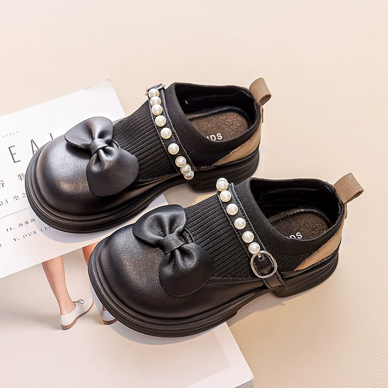 Children's footwear for princess girl's, shoes for leather shoes, genuine leather, 2023 collection, autumn