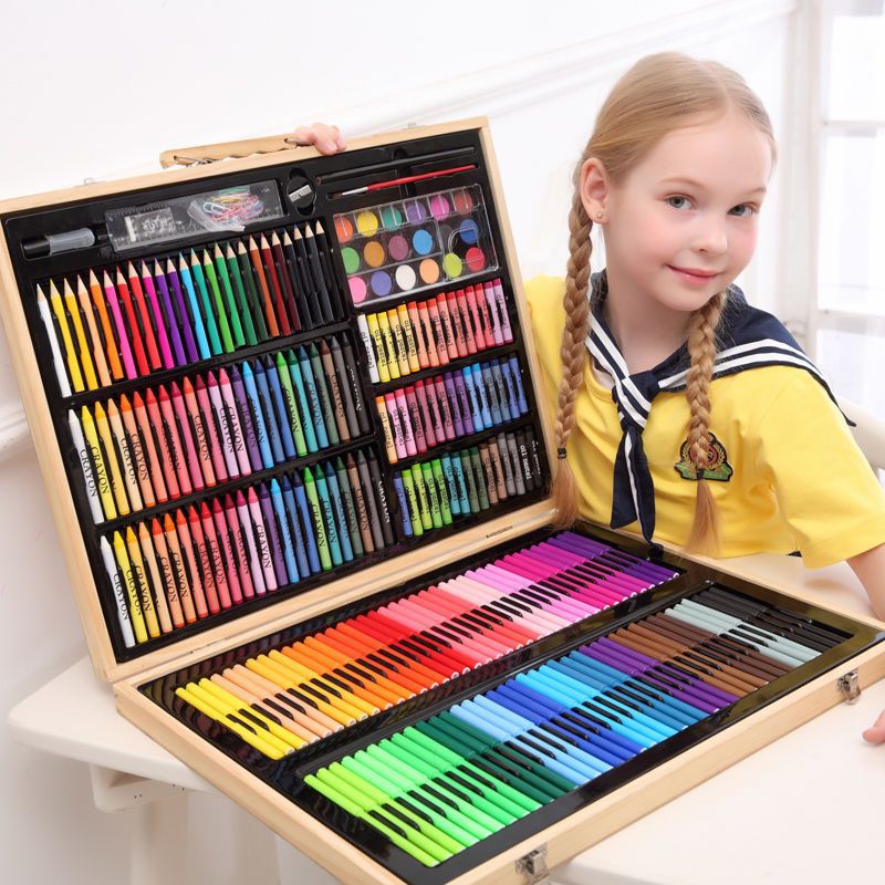 儿童画画工具套装画笔礼盒水彩笔小学生美术绘画女孩生日文具礼物