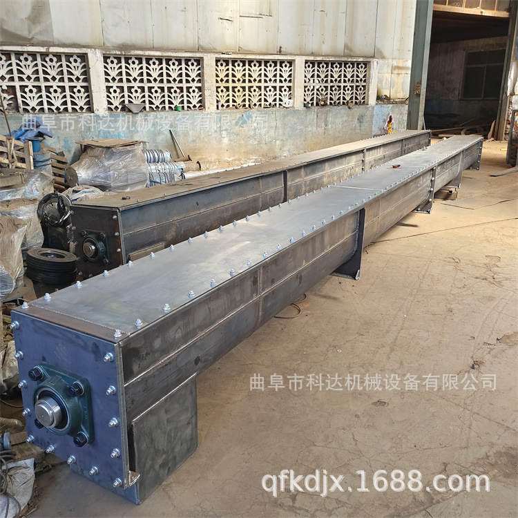 2台碳渣石灰渣U型螺旋输送机XWZF 8米长脱硫灰粉蛟龙上料机