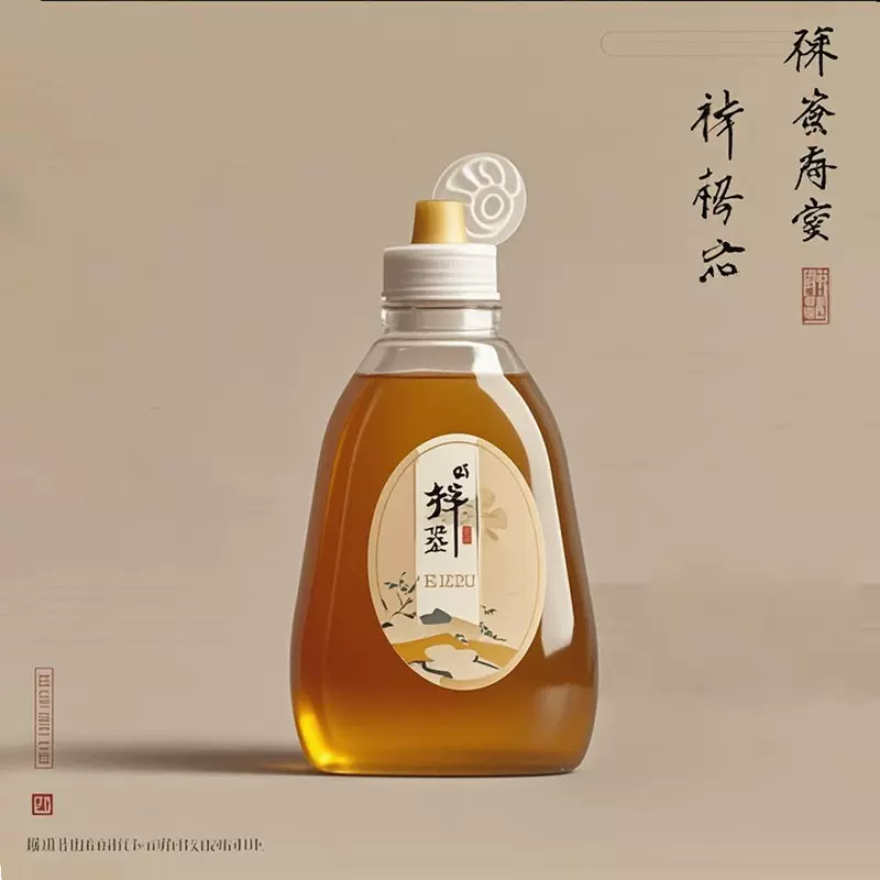 360ML500g蜂蜜挤压塑料瓶透明梨形梨膏瓶食品级pet蜂蜜分装挤挤瓶