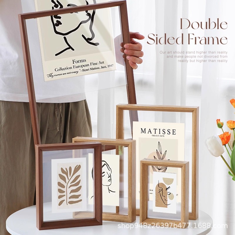 Double-Sided Transparent Photo Frame Table Display Framed Picture Frame 6 Inches 7 Inches 8 Specimen Frame A4 Acrylic Photo Frame Wall Hanging