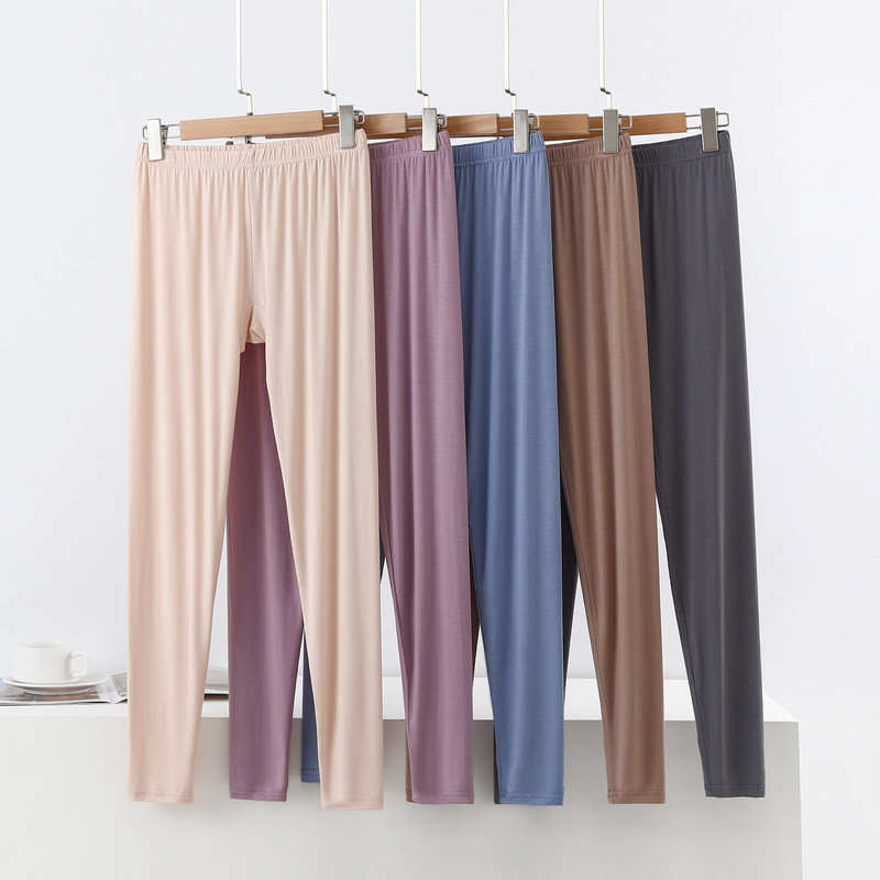 Spring and Summer Modal High-Waisted Leggings for Women, Thin Style, Large Size, Tight-Fitting Thermal Pants, Inner Wear, Warm Base Layer Pants Spring and Summer Modal High-Waisted Leggings for Women, Thin Style, Large Size, Tight-Fitting Thermal Pants, Inner Wear, Warm Base Layer Pants