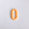 DIY jewelry material accessories Acrylic colorful scrub oval flat hollow open opening jewelry accessories accessories