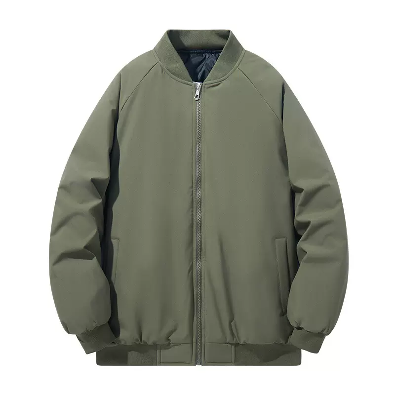 新品高品质棒球领棉服男飞行夹克棉衣男户外工装羽绒棉服加厚飞行