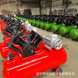 活塞空气压缩机 皮带移动高压打气泵 工地用气泵空压机 图片