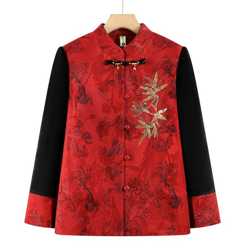 中老年妈妈春秋款外套奶奶装开衫秋装上衣老太太衣服喜庆春装婆婆|undefined