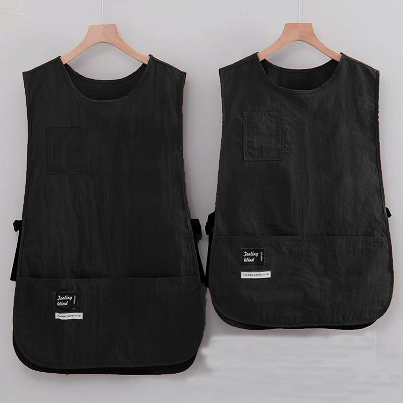 [a generation of hair] water-repellent vest apron kitchen home coffee shop overalls extended unisex