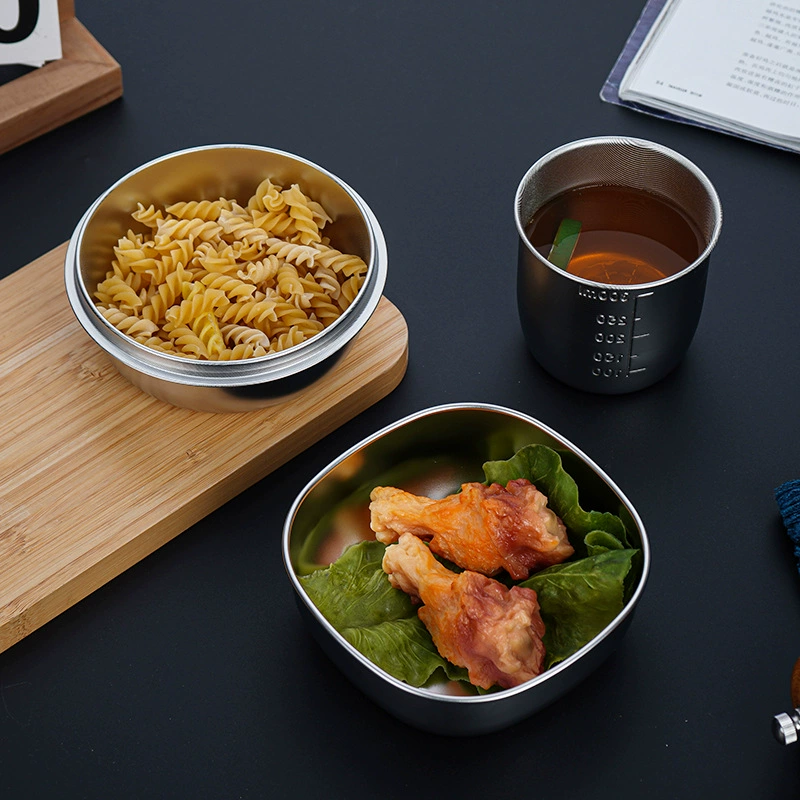 [Аксессуары для силиконовых чаш] для проведения всех видов посуды 304 из нержавеющей стали 316 для детей с подкладкой для образца