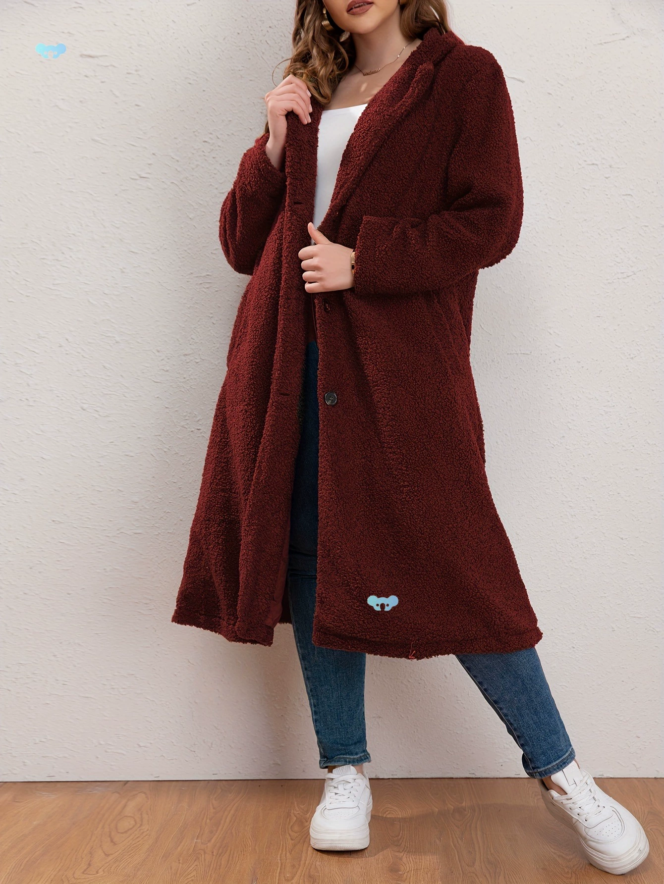 Женское плюшевое флисовое пальто, теплое зимнее пальто с воротником-стойкой