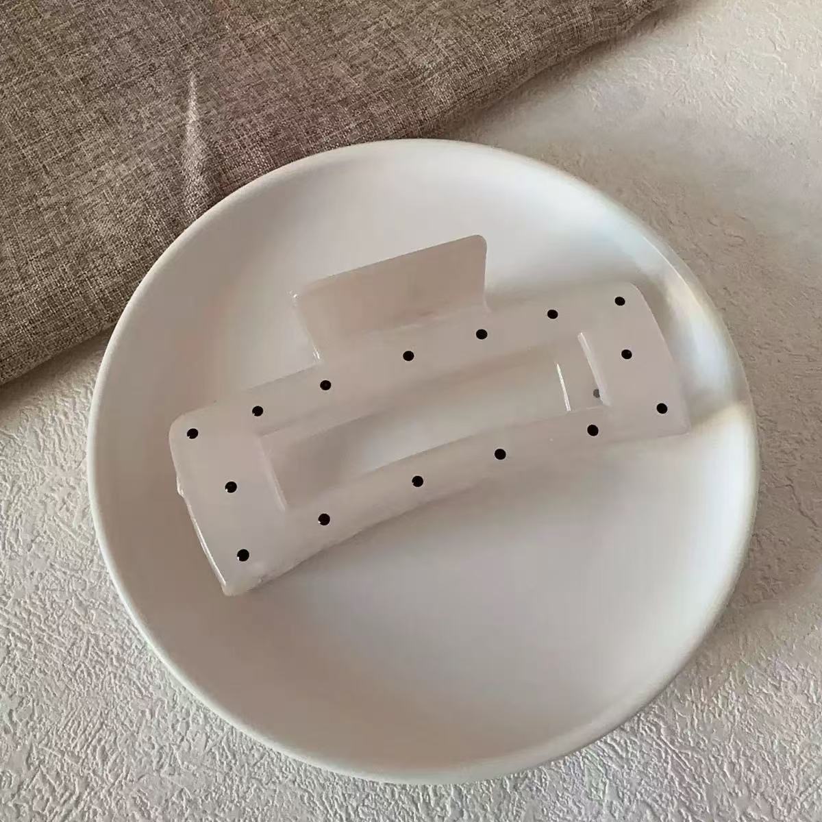 White polka dot square
