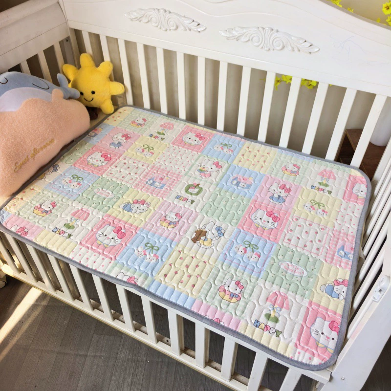 Водонепроницаемая подкладка для детских подгузников из чистого хлопка с рисунком кота на флисовой подкладке, двусторонняя менструальная прокладка для взрослых, герметичная менструальная прокладка