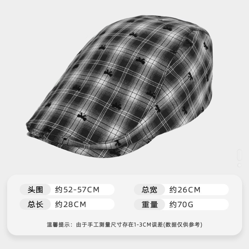 オリジナル古いウォッシュデニムスターフォワードハット女性のレトロアーティストペインターハット新しいアヒルの舌ベレー帽|undefined