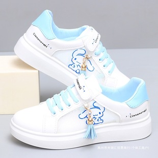 Girls' White Shoes 2025 Spring and Summer New Style Breathable Girls' Sneakers Student Sports Shoes Soft Sole Kidsren's Shoes Mesh Shoes
