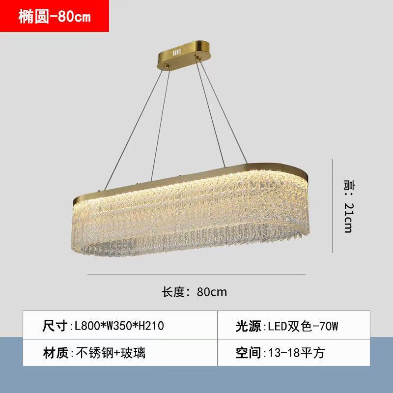 后现代别墅客厅大气新款餐厅玻璃灯轻奢卧室灯个性水波纹圆形吊灯|undefined