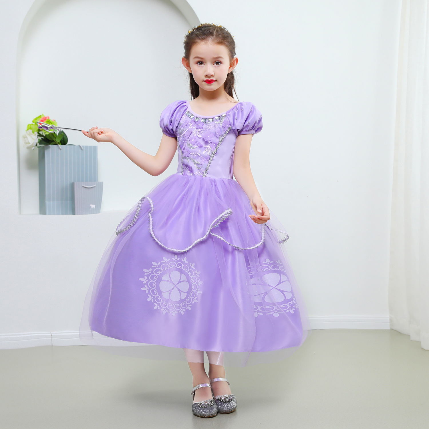 Halloween Costume Children's Princess Sofia Dress Girls Little Princess Sofia Dress Children's Clothing Children's Dress