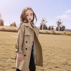 女童风衣中长2025新款儿童外套秋装英女孩春秋洋气童装
