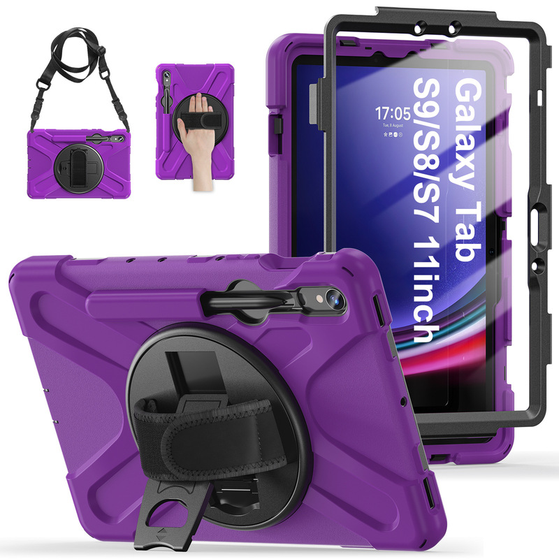 Applicable to Samsung tablet protective case Tab S9 11-inch S8 X710/X810 protective case all-inclusive drop-resistant bracket