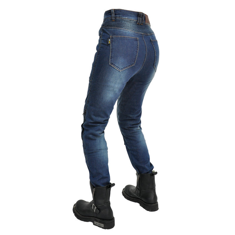 Nuevos pantalones vaqueros de la motocicleta de las mujeres anti-desgarro retro casual pantalones de montar Cuatro Estaciones de la motocicleta pantalones anti-caída