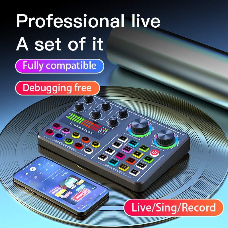 F669 live broadcast equipment full set of sound card microphone microphone computer dedicated cross-border podcast equipment BM800