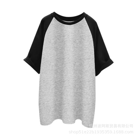 200g short sleeve black spell light gray