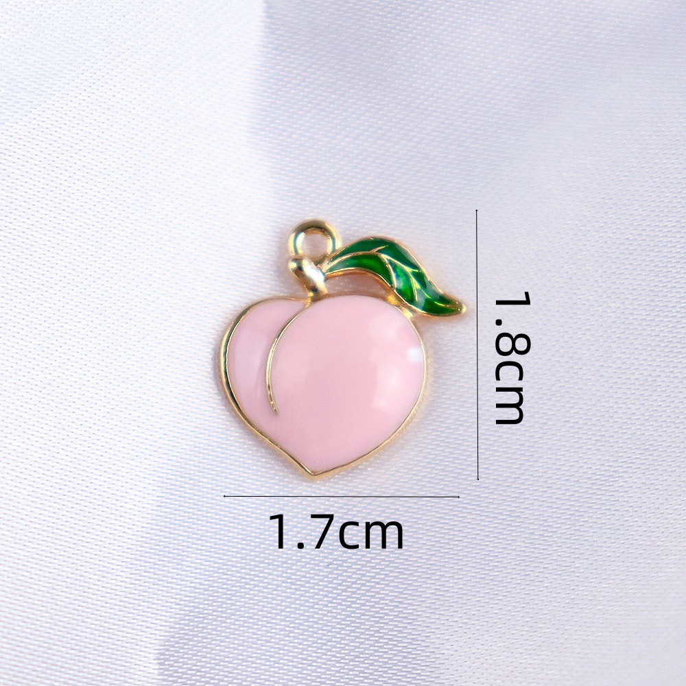 Colgante de frutas de aleación con gota de aceite, DIY pulseras y pendientes