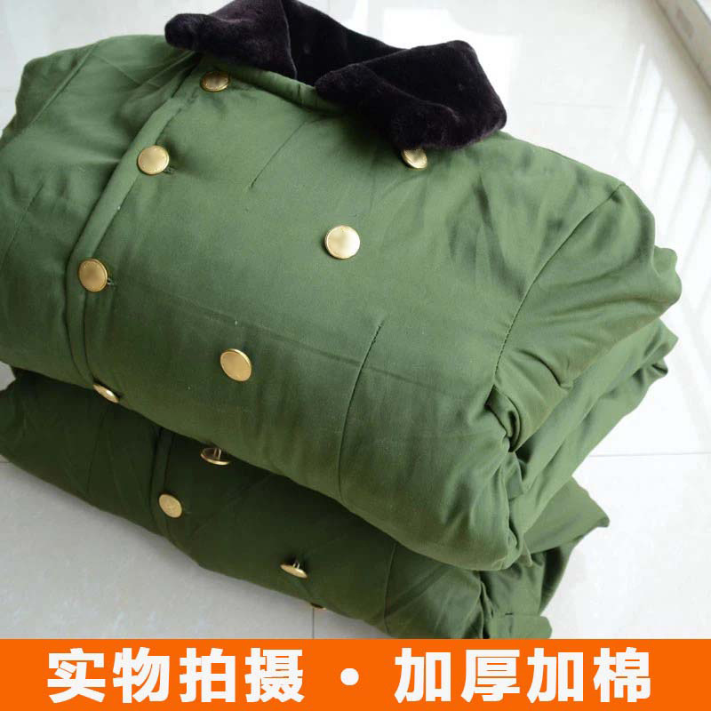 冬季老款军棉大衣男军绿色大衣加厚超长款防寒劳保棉袄冷库棉大衣