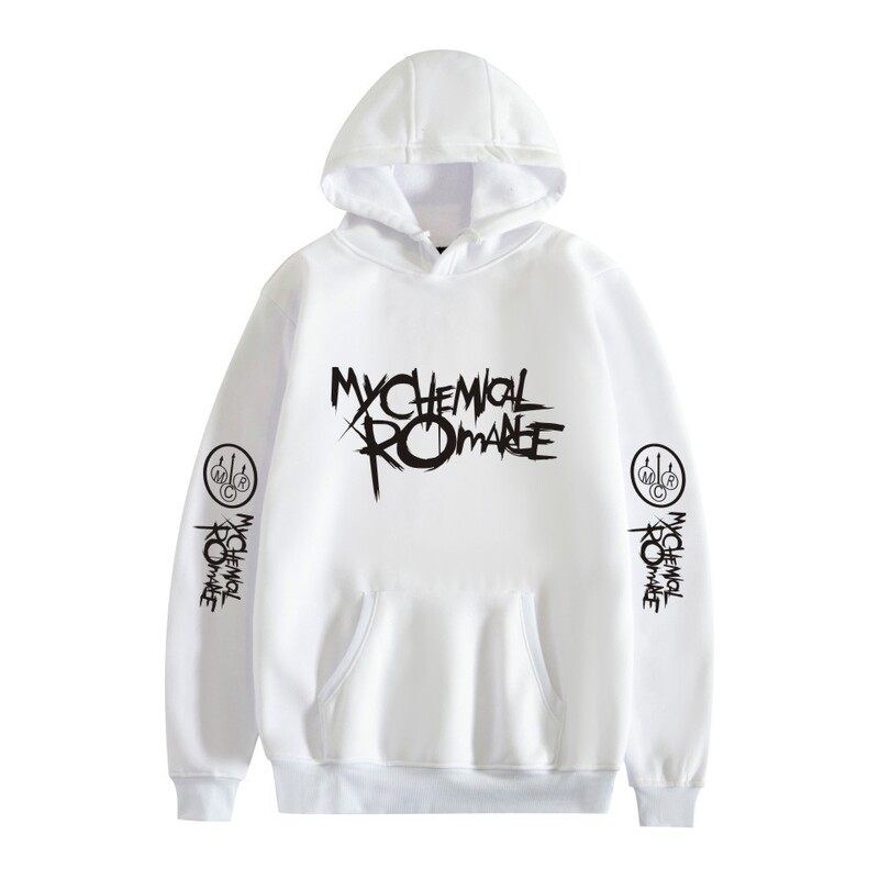 My Chemical Romance Hooded Long Sleeve Sweatshirt Autumn Winter Fleece Lined Unisex