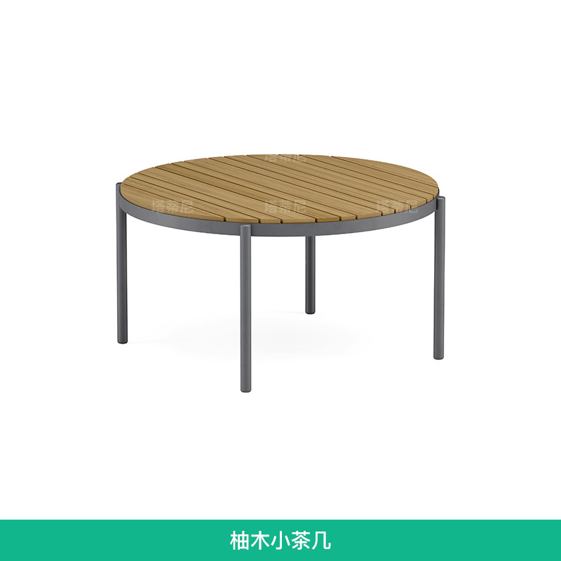 Sofá de exterior para patio, jardín, ocio, silla de ratán, muebles para villa, impermeable, con protección solar, juego de sofás de ratán y teca. image 13