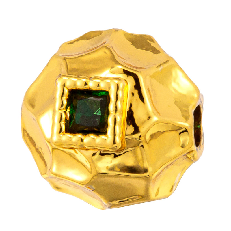 Colgante de cobre micro incrustado Gufasha oro goteo de aceite perlas de transferencia DiDi con perlas de acessorios de perlas huecas fábrica de perlas al por mayor