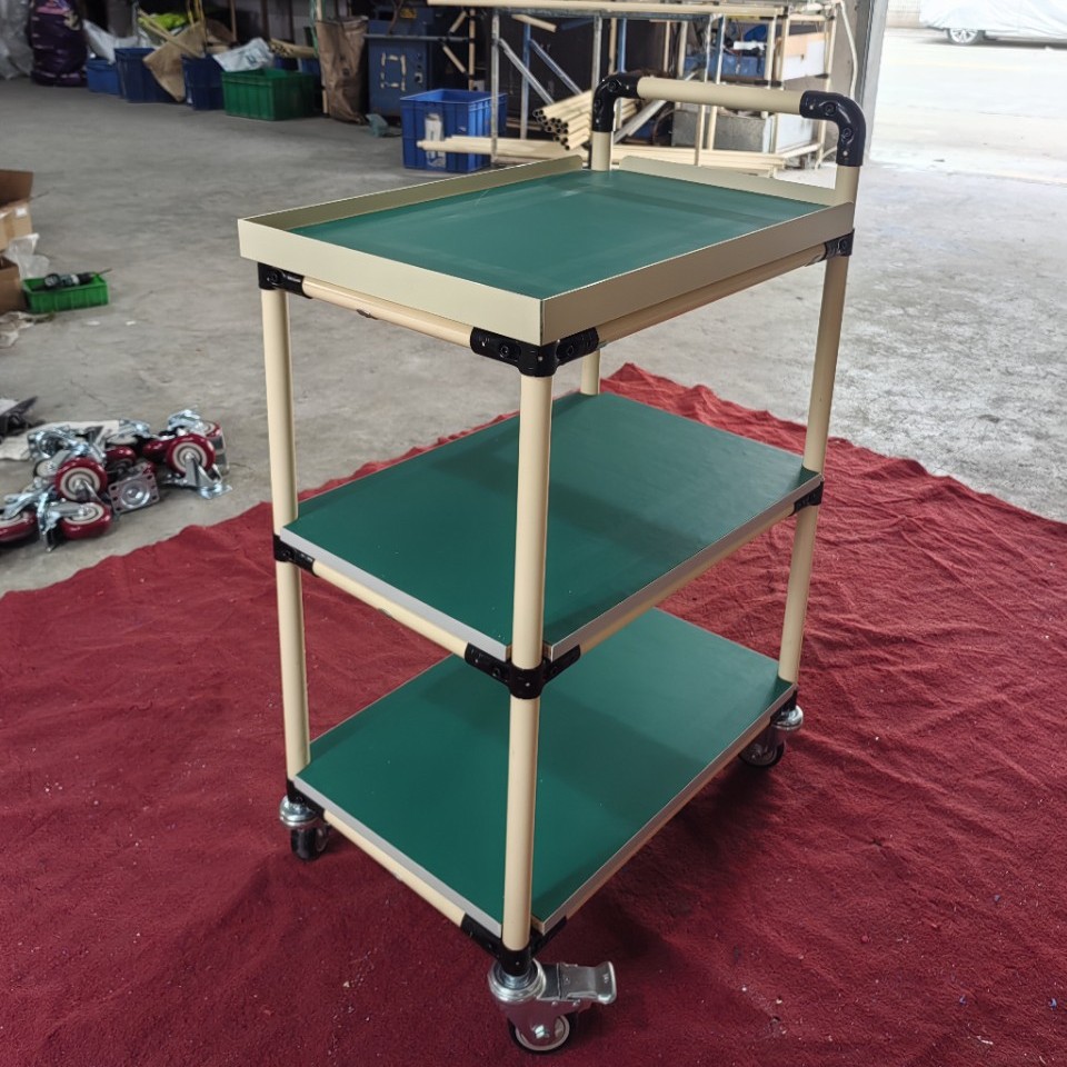 防静电周转物料车间工具车移动分拣推车精益带轮手推车工作台多层