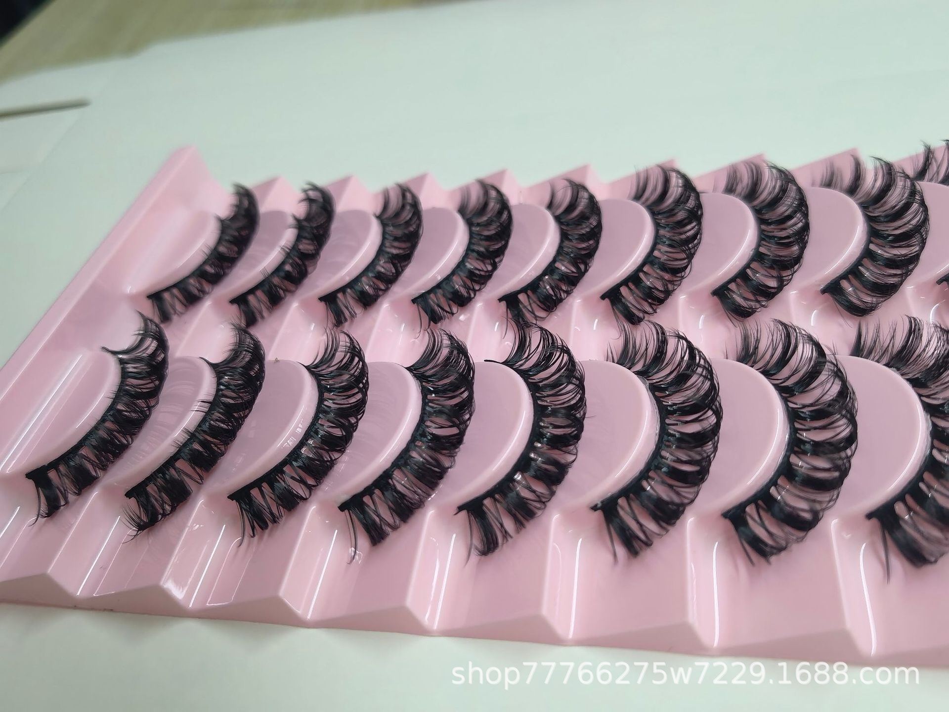 Alta calidad DD Qu estilo ruso rizado pestañas postizas multi-capa DD curling 3D imitación visón grueso europeo y americano al por mayor