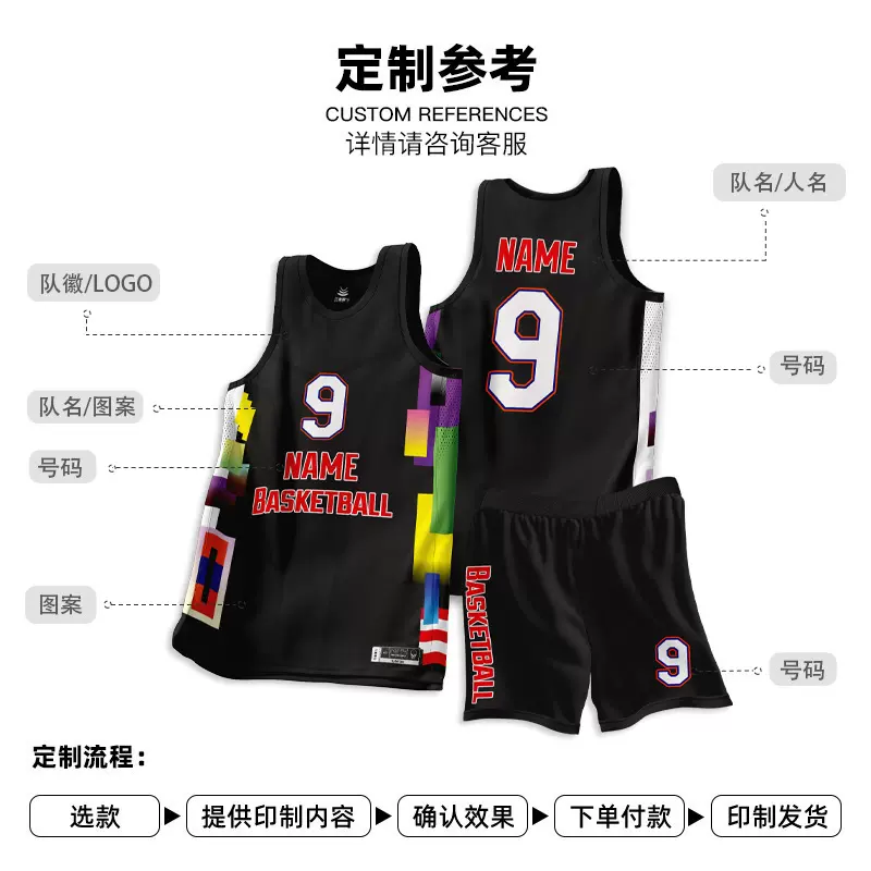 定制美式篮球服训练服背心男女健身运动服透气穿坎肩无袖球衣订制