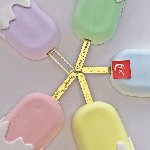 Acrylic Mirror Surface Ice Cream Stick Bar Popsicle Candy Stick Bar Manufacturer Direct Sale Wholesale