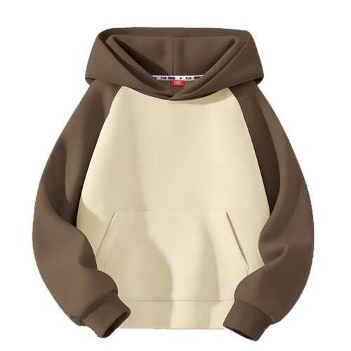 Patchwork Raglan Sleeve Youth Sweatshirt for Spring and Autumn | Men's Cityboy Retro Streetwear Hooded Jacket for Girls | Breathable