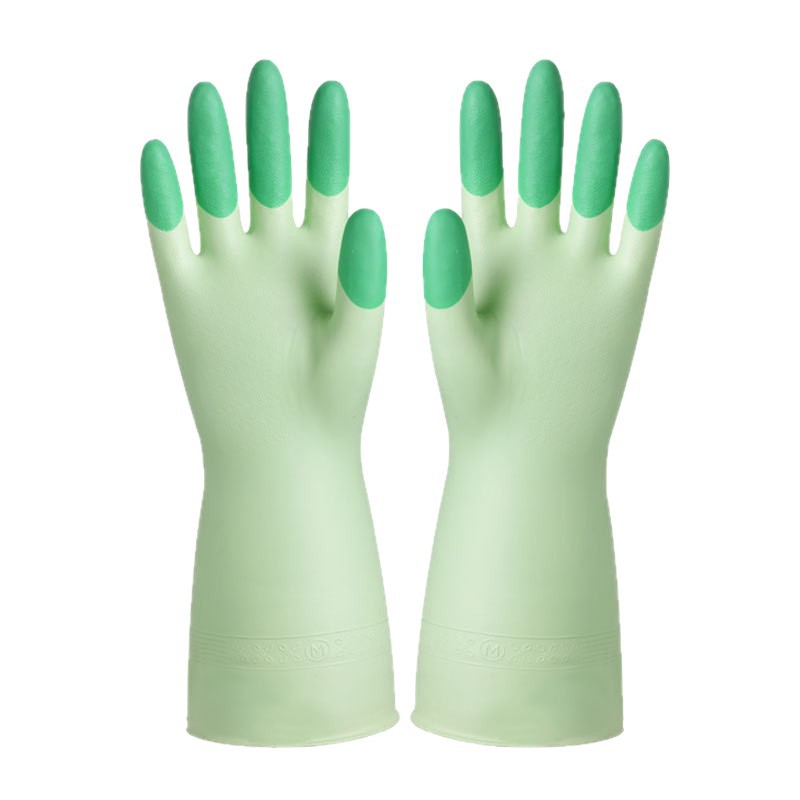 손끝에 2색 녹색 PVC