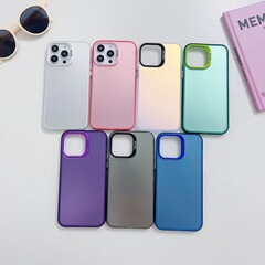 IMD カラーシルバーケース iPhone17pro 携帯電話ケース Apple 13/14 シンプルハードケース 15 つや消し 12/11