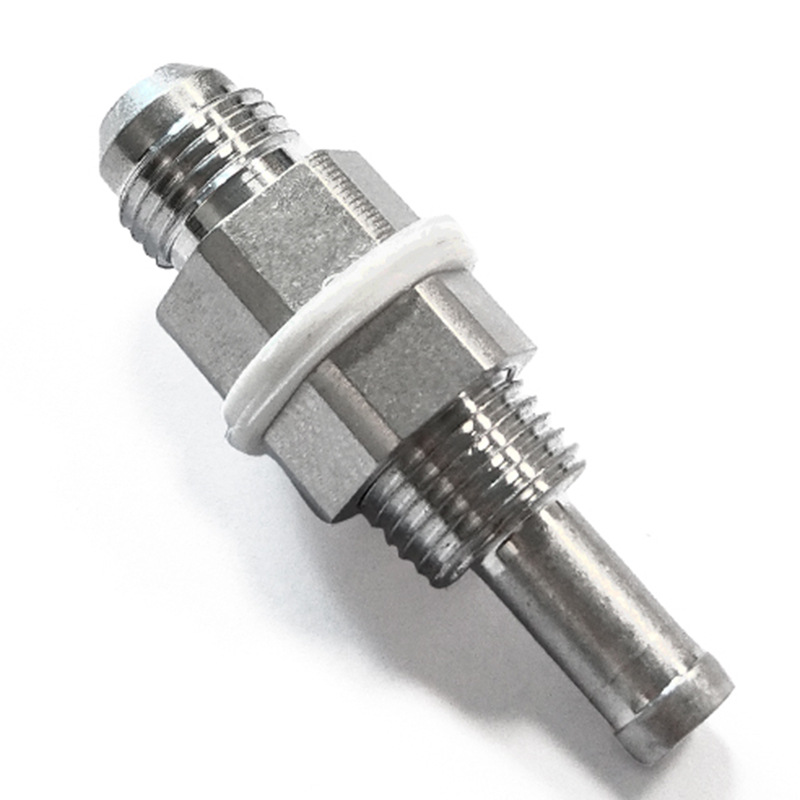 Piezas automotrices del fabricante adecuadas para tanques de combustible, celdas de combustible, conector de bomba de combustible de aluminio con rosca AN8 a 3/8 para línea de combustible