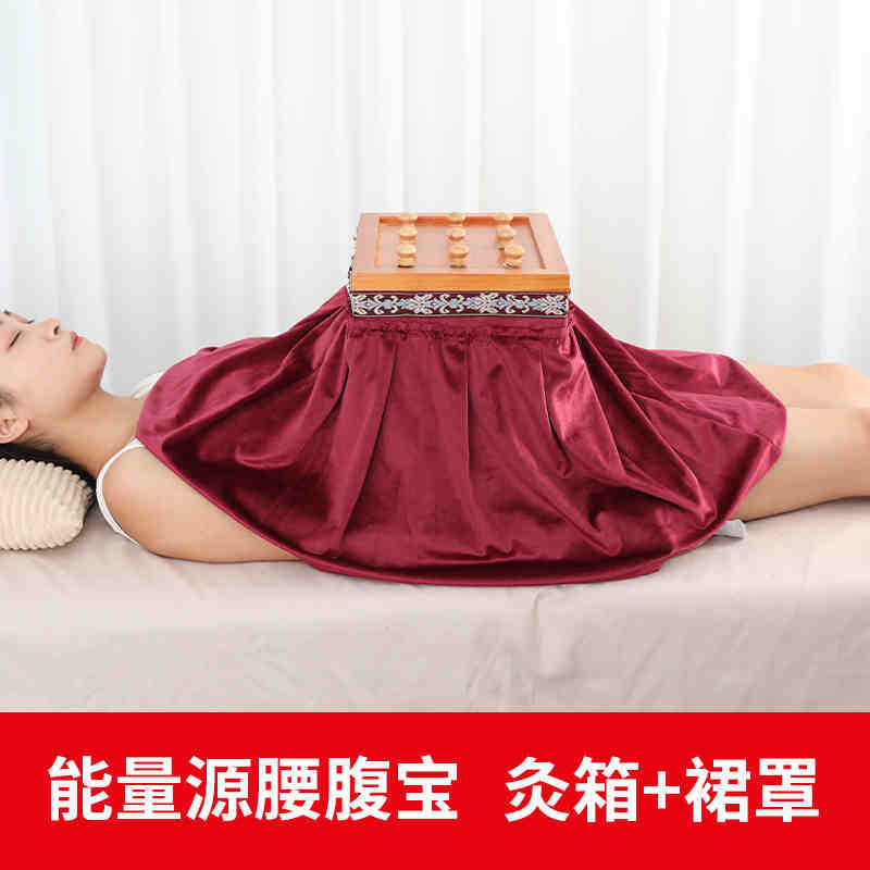 Smokeless Moxa Box Wooden Moxibustion Burner with 60 Stone-Ground Moxa Cones for Home Body Waist and Abdomen Use details