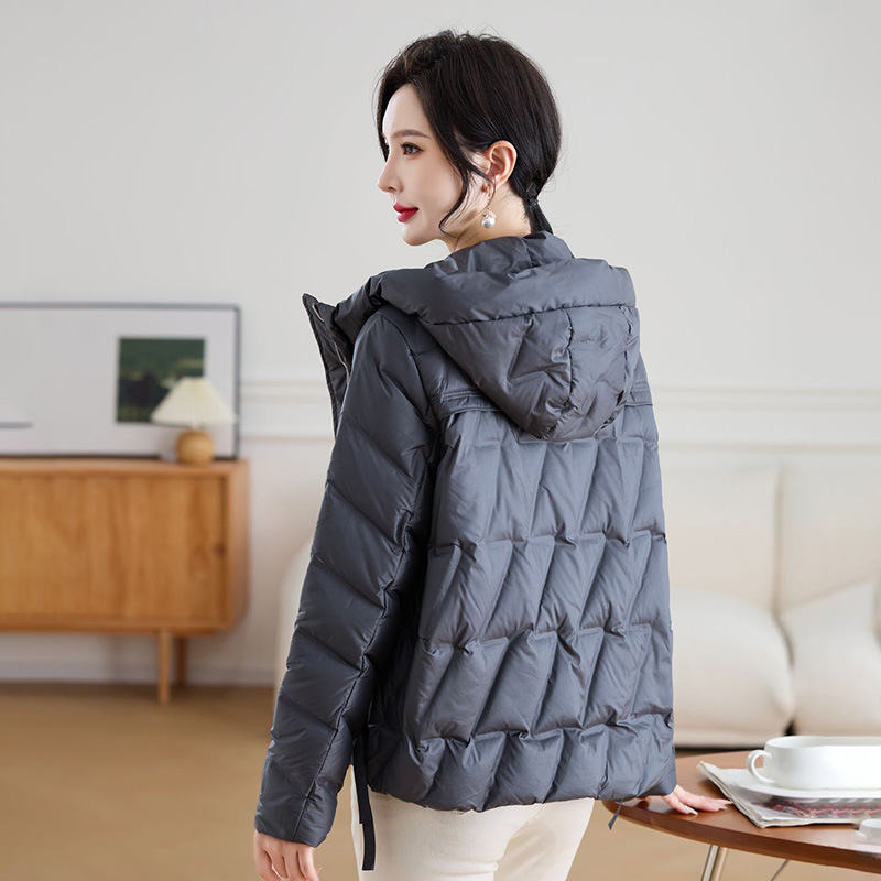 跨境秋冬新款欧洲站时尚连帽压胶短款白鸭绒羽绒服女保暖外套潮|undefined