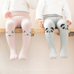 Girls' Leggings 2024 Spring New Fine Combed Cotton One-Piece Socks Korean Style Cartoon Cute Thin Children's Pantyhose