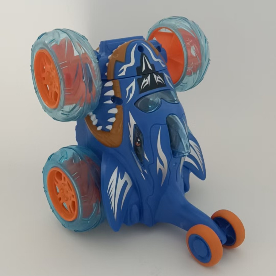 Transfronterizos vehículos de acrobacias de control remoto 360 grados giratorios vehículos de control remoto tk 2.4G tiburones carreras luces camión volcado