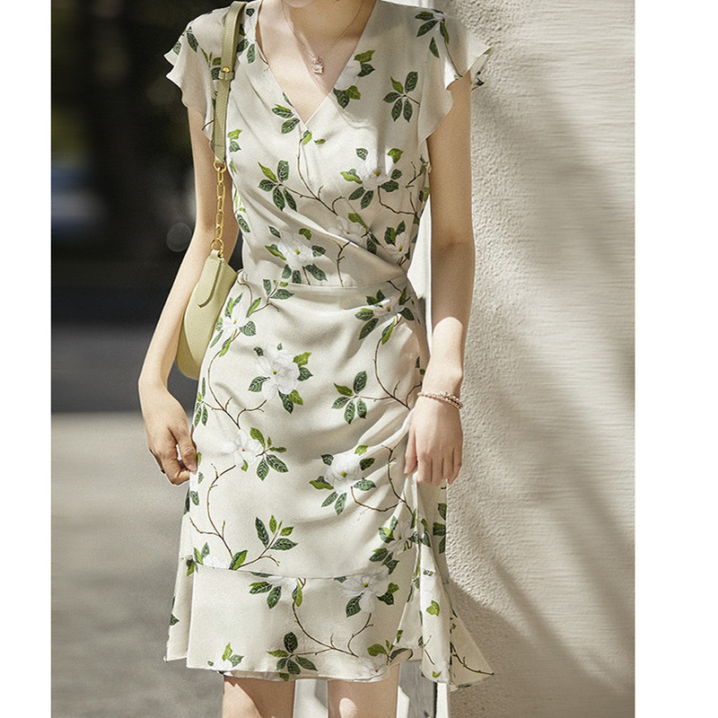 High-End Heavy Silk Dress, Mulberry Silk Sleeveless Fishtail Dress, French Sweet and Spicy Style 2026 Women's Summer Fashion