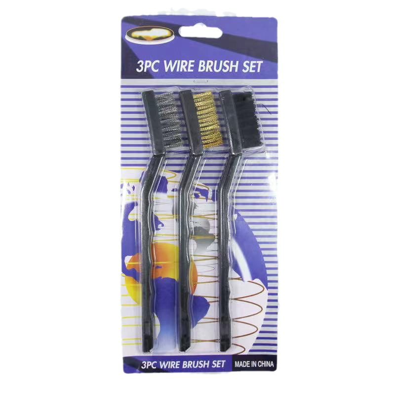 Cepillo negro transfronterizo pequeño cepillo de cocina doméstica espacio de detalle de esquina muerta cepillo de limpieza de tres piezas 7 pulgadas 9 pulgadas en stock