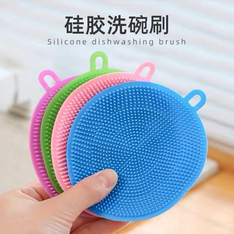 Silicone Dishwashing Cloth for Oil-Stained Dishes, Thickened Kitchen Scouring Pad, Special Pot Scrubbing Tool, Cleaning Brush, Multifunctional Cleaning Cloth