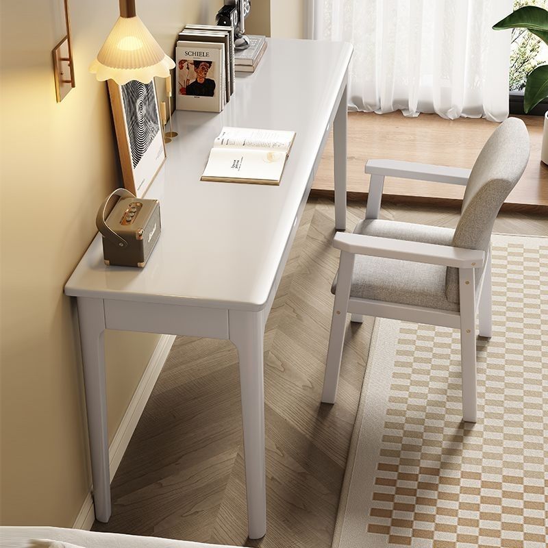 Solid Wood Narrow Desk 40/50cm Wide Simple Computer Desk with Drawer Small Apartment Bedroom Student Long Desk