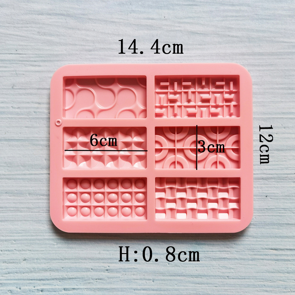 6 Euler círculo de chocolate pequeño 281 molde de silicona molde de postre pastel decoración utensilios de cocina para hornear