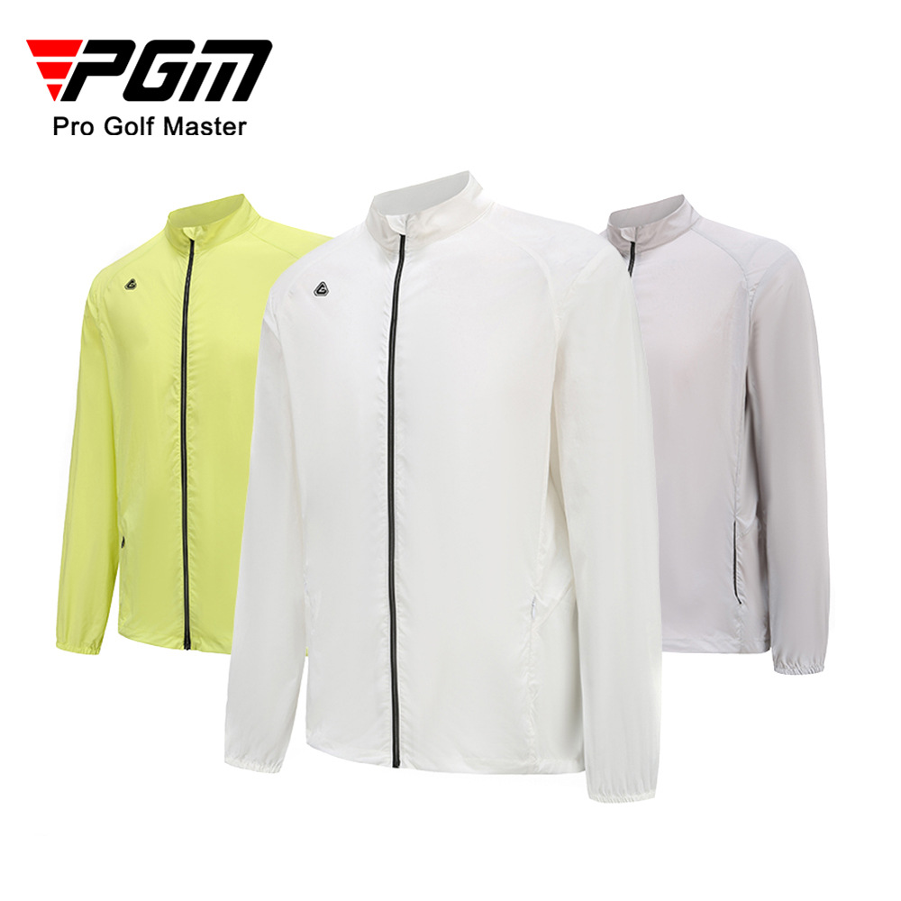 Áo khoác chống nắng golf nam PGM dài tay thoáng khí — Áo khoác dài tay nam YF365 màu xanh trái cây, YF365 Áo khoác nam dài tay màu xám, YF365 Áo khoác nam dài tay màu trắng