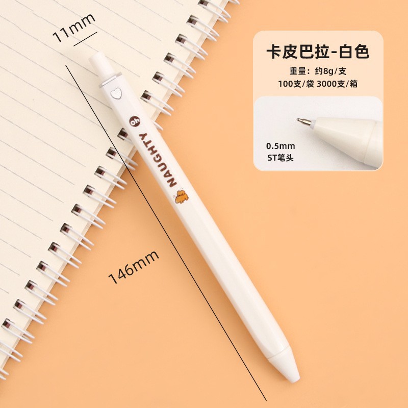 Bolígrafo cuadrado panda de dibujos animados suave pluma de góner de 0,5mm de presión estudiante examen de cabeza ST lápiz de cepillado de secado rápido al por mayor