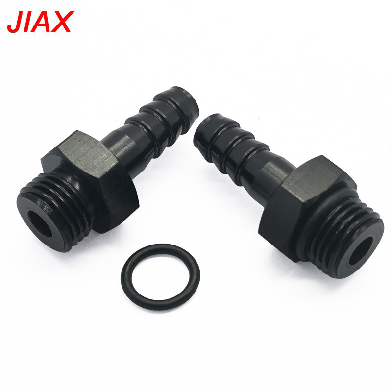 Modificación del automóvil AN6 rpm 5/16 aluminio manguera de aceite conector de púa ORB bomba de combustible regulador de presión accesorios